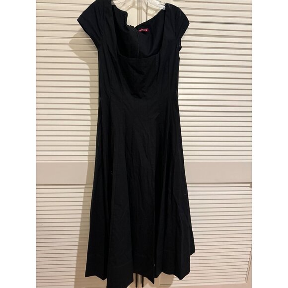 New Staud Wells Short Sleeve Dress Black Sz 14 - Picture 6 of 9
